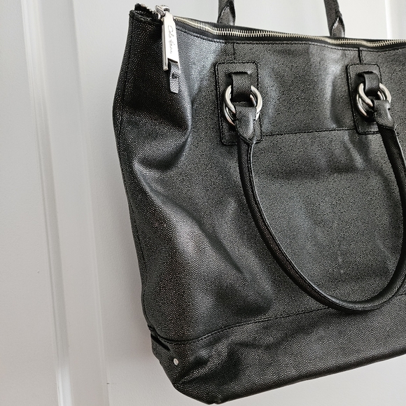 Cole Haan Black/ Silver Tote Bag - Picture 4 of 9